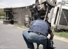 Delaware Truck Accident Report: Tractor-trailer flipped on I-95 crash