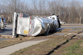 Truck Accident Notice: Semi truck flipped over on I-79