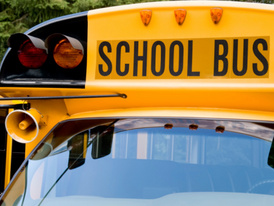 School bus struck by SUV, 2 students injured