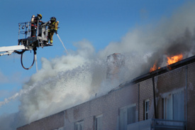 Peekskill firefighter injured combating condo blaze